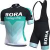Mens Cycling Jersey Bib Shorts Set Quick Dry Breathable Bike Sportwear