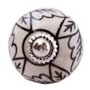 [A3134] - Ceramic Furniture Knob 'Boho' Gray Black Silver - 60x40 Mm