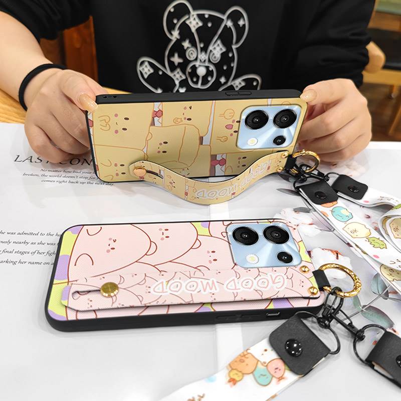 Cute Ring Phone Case For UMIDIGI G9 5G/Note9 5G Durable Fashion Design Back Cover Anti-knock Wrist Strap Shockproof