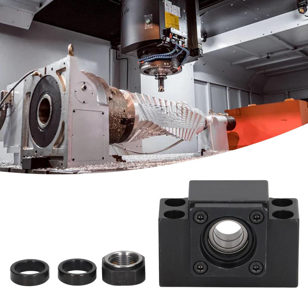 Screw End Support BK15 screw Bearing Block with Locknut and Stop Collar for SFU1605 SFU1204 CNC Machine Tool Lathe