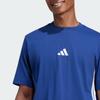 adidas Мужская футболка с круглым вырезом и короткими рукавами с логотипом, топ, темно-синий JE6399