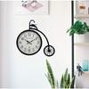 Latest Quartz Decorative Analog Wall Clock for Bedroom Cycle Design Hanging Clock with English Number/Home/Bedroom/Office/School (19x17 Inches)