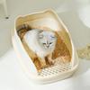 Открытый лоток для кошачьего туалета Сверхбольшой Утолщенный Кошачий Песочник Полузакрытый С Высокими Бортами Брызгозащищенный Поддон для Домашних Кошек с Совком для Наполнителя
