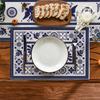 Artoid Mode Talavera Tiles Floral Phoenix Fiesta Mexican Placemats Set of 6, 12x18 Inch Seasonal Fall Holiday Table Mats for Party Kitchen Dining