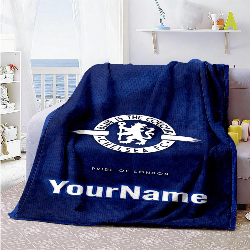 Персонализированный плед Chelsea с именем Подарок Настраиваемый плед Прочный комфорт для дивана Офисного кресла Стула Гостиной Всесезонный Универсальный