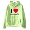 I Love Muhammad Hoodies Long Sleeve with Hooded Clothing Retro Harajuku Pullovers Women Fashion Sweatshirts