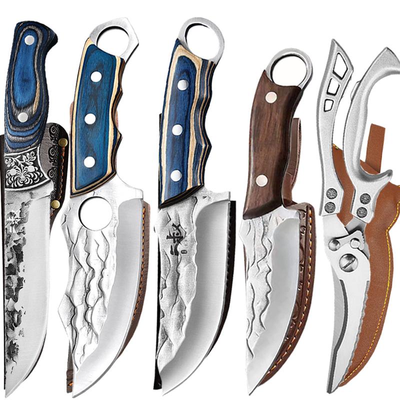 Stainless Steel Boning Knife Meat Cleaver Sharp Chicken Bone Scissors for Grilling and Cooking