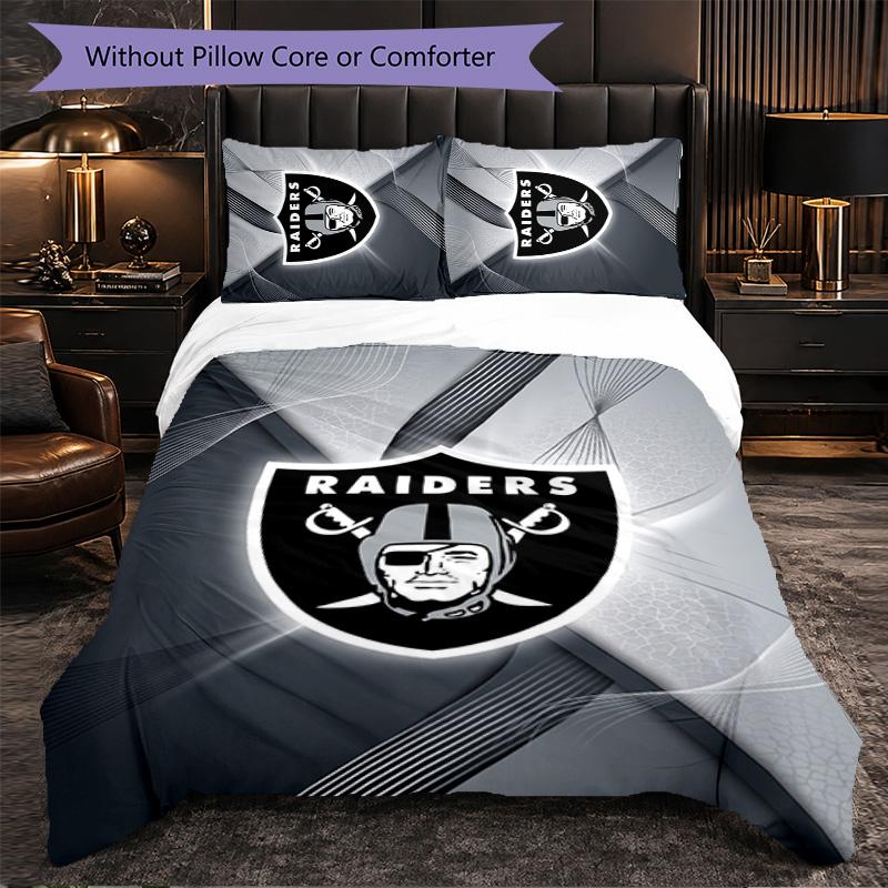 Las Vegas Raiders Pattern Microfiber 3Pcs Bedding Set Decor Duvet Cover Set For Bedroom Home Use