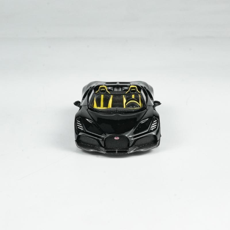 МИНИГТ 1:64 Bugatti W16 Mistral Черный литой автомобильный модель 1058