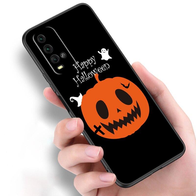 Хэллоуин счастливый праздник кот тыква чехол для телефона для Xiaomi Redmi Note 11 10 9 8 Pro 11T 10T 10S 9S 8T 9 9A 9C 9T черный мягкий чехол