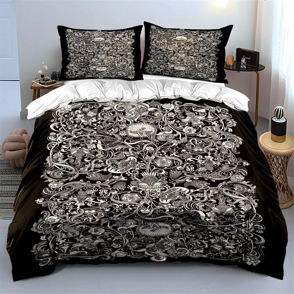 Intricate floral and swirls. Bedding sets Duvet cover sets Duvet covers Pillowcases(1* Duvet Cover 2* Pillowcases without duvet insert)