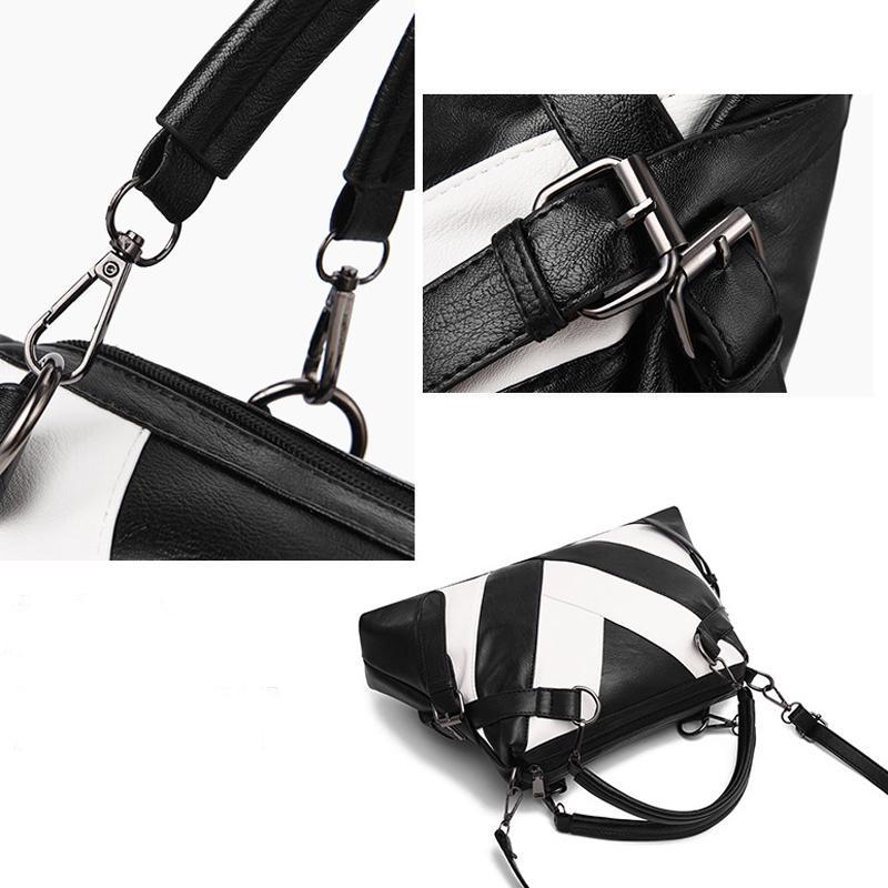 Patchwork Shoulder Bag Women Designer Handbag Bag Ladies PU Leather Crossbody Bag Female Solid Color Bag