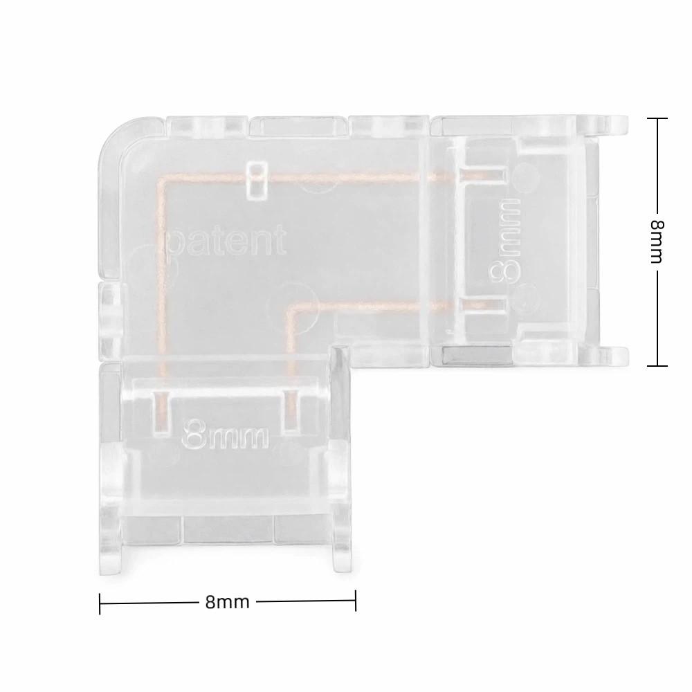 8pcs Transparent COB Connector 8mm COB LED Connector Stable Pin Connector For COB LED Strip Light