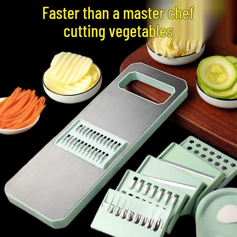 Многофункциональная кухонная овощерезка, овощечистка, измельчитель и терка для овощей и картофеля.