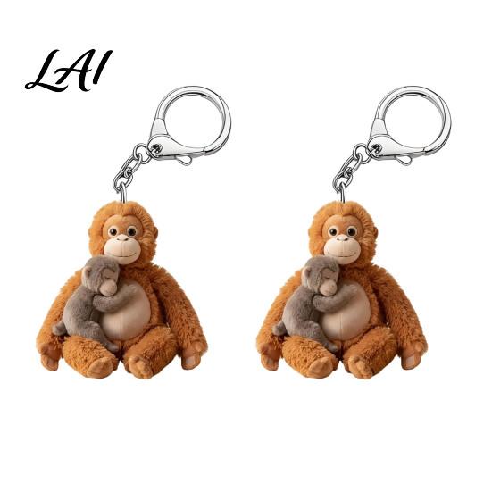 Durable Keychain Charm 2Pcs Punch Monkey Key Chain Pendant Exquisite Workmanship Wear-Resistant