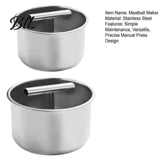 Stainless Steel Meatballer 2Pcs Meatball Maker, Manual Meat Ball Press Tool for Homemade Beef Pork Fish Balls, Nonstick Shaper Kitchen Cooking
