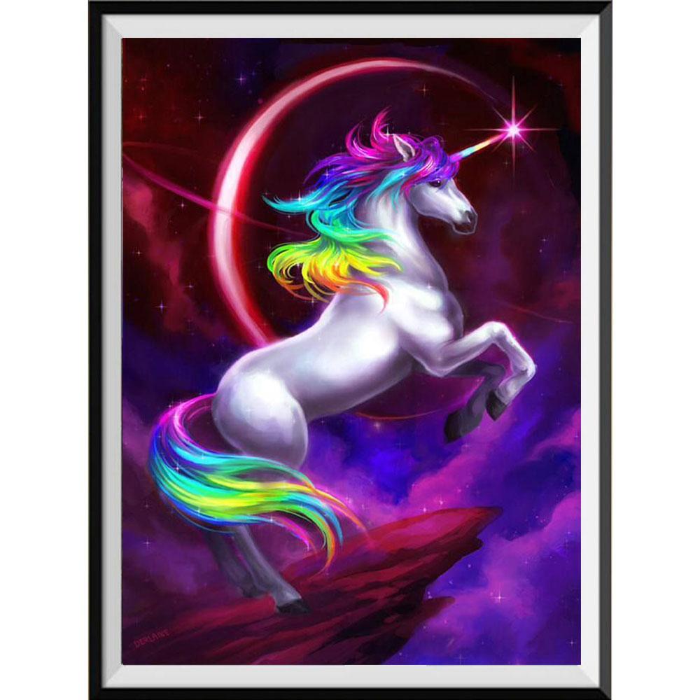 5D Алмазная картина Полный алмаз Животный Пейзаж Круглый Алмазная мозаика Узор Домашнее украшение Сделай сам Ручная работа