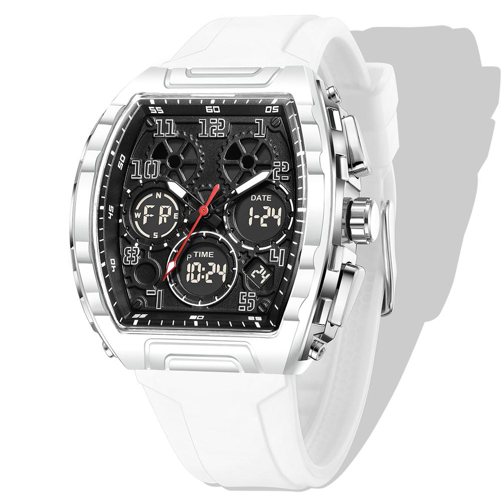 LIGE New Fashion Men's Electronic Watch Sports Multi functional Waterproof LED Night Light Men's Electronic Clock Casual Watch
