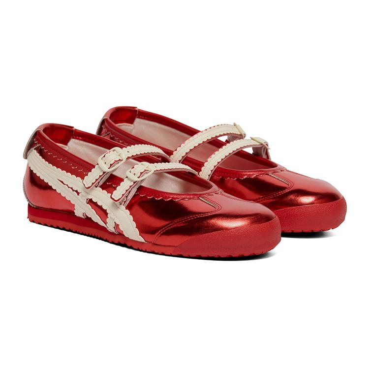 ONITSUKA TIGER MEXICO 66 Туфли на плоской подошве Mary Jane Женские Красные 1182A708-700