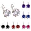 Fashion Women Shiny Rhinestone Leverback Earrings Wedding Engagement Jewelry