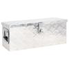 VidaXL Storage Box Silver 60x23.5x23 Cm Aluminium 152248
