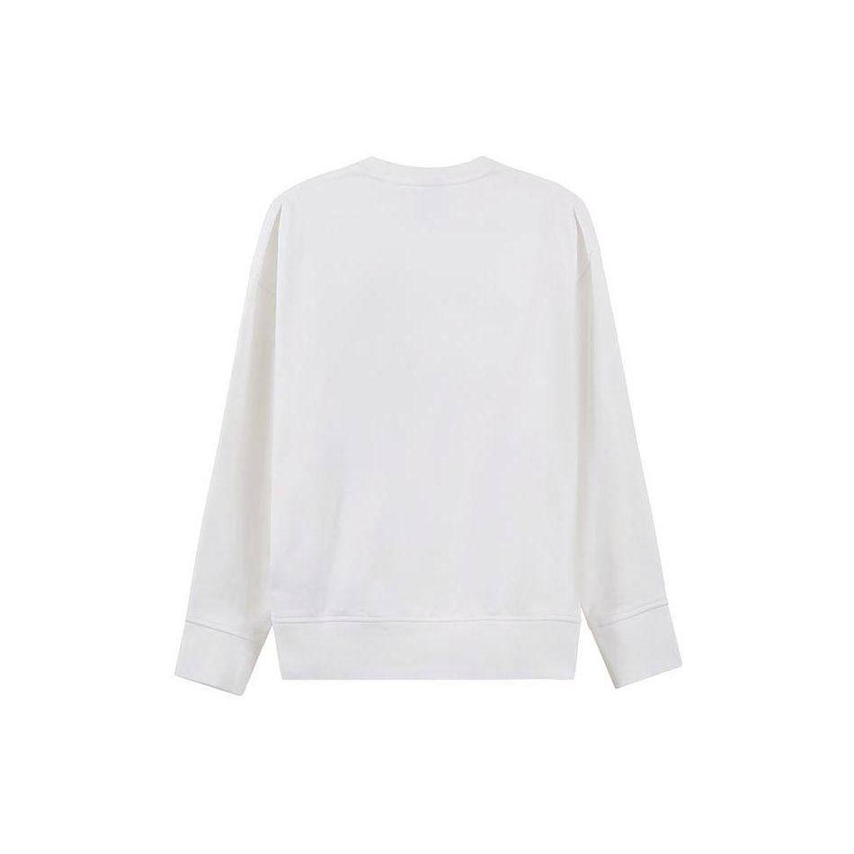 Armani Exchange Хлопковая толстовка с длинным рукавом, свободная, тяжелая, с круглым вырезом, с вышитым контуром логотипа в клетку, мужская, белая 6RZMGA-ZJ4XZ-1116