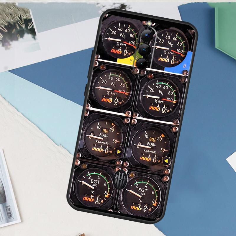 Flight Instruments Cockpit Case For ZTE Nubia Red Magic 9 10 11 8 8S 9S 10S Pro Plus 6 7 6S 7S Pro 5G 6R 10 Air Cover