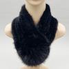 Женский шарф Шарф из натурального меха норки Зимние женские теплые шали Стильный однотонный вязаный шарф-манишка 62смx10см