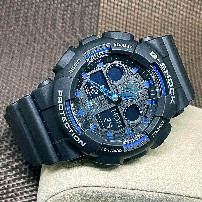 Casio G-Shock World Time Alarm GA-100-1A2 Мужские часы GA-100