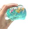 Эстетичный синий кубик льда Squishy - Милые включения в виде ракушек, Сенсорная игрушка для снятия тревоги и улучшения концентрации