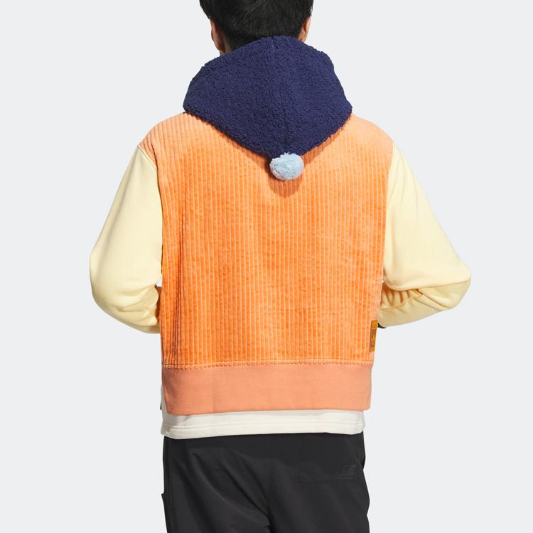 Adidas Originals Trefoil X Melting Sadness Co-Branded Rabbit Patch Contrast Collar Long Sleeve Sweatshirt Unisex Tops Light-Khaki-Brown HY7255