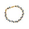 Gold Plated Zircon Cross Hand Chain Colorful Fashion Jewelry Crystal Gemstone Bracelet  For Women