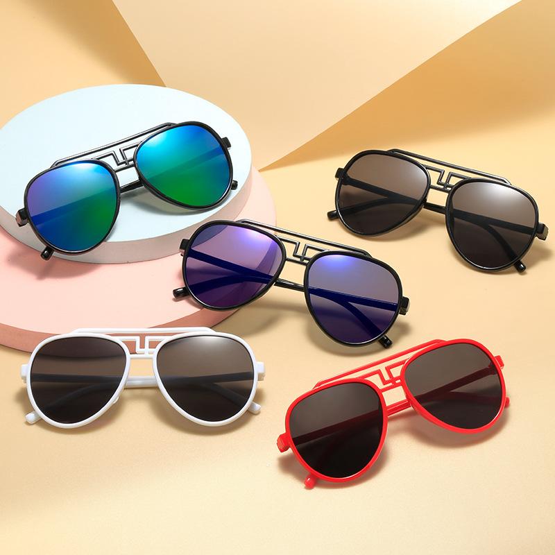 Новые детские солнцезащитные очки, модные солнцезащитные очки для мальчиков и девочек, корейская версия, детские модные вогнутые солнцезащитные очки в иностранном стиле, летние солнцезащитные очки