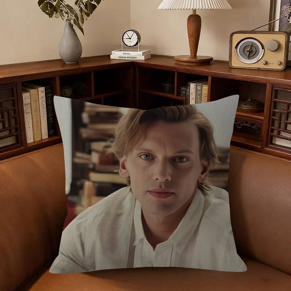 Actor J-Jamie Campbell Bower Pins Cushion Cover Car Throw Pillow Case For Sofa Car Christmas Gift