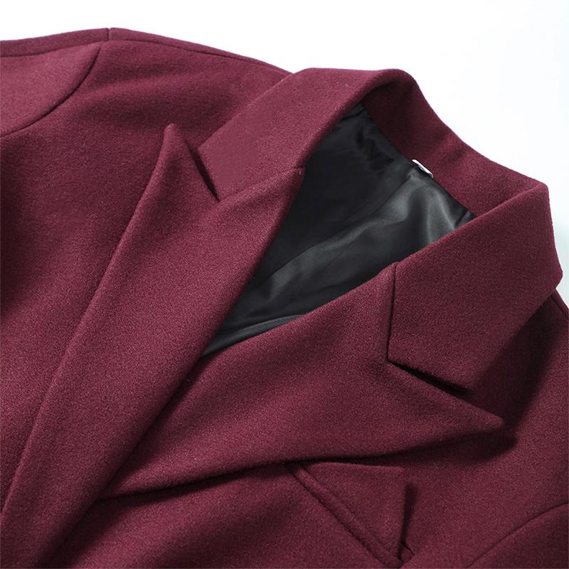 Модное женское пальто с отложным воротником и карманами, длинный рукав, длинное двубортное пальто, осень-зима, новая женская куртка