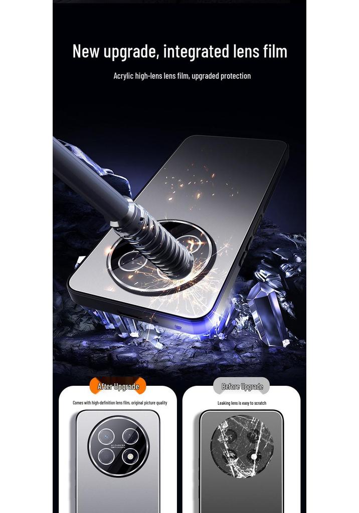Чехол для Huawei 90 Pro Max 90 Plus: Встроенная пленка на объектив, Металлическая матовая, Полное покрытие, Защита от падений