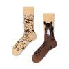 Creative and Fun Cartoon AB Trendy  Asymmetric Mandarin Duck  Men's and Women's Cotton Socks Medium High Socks