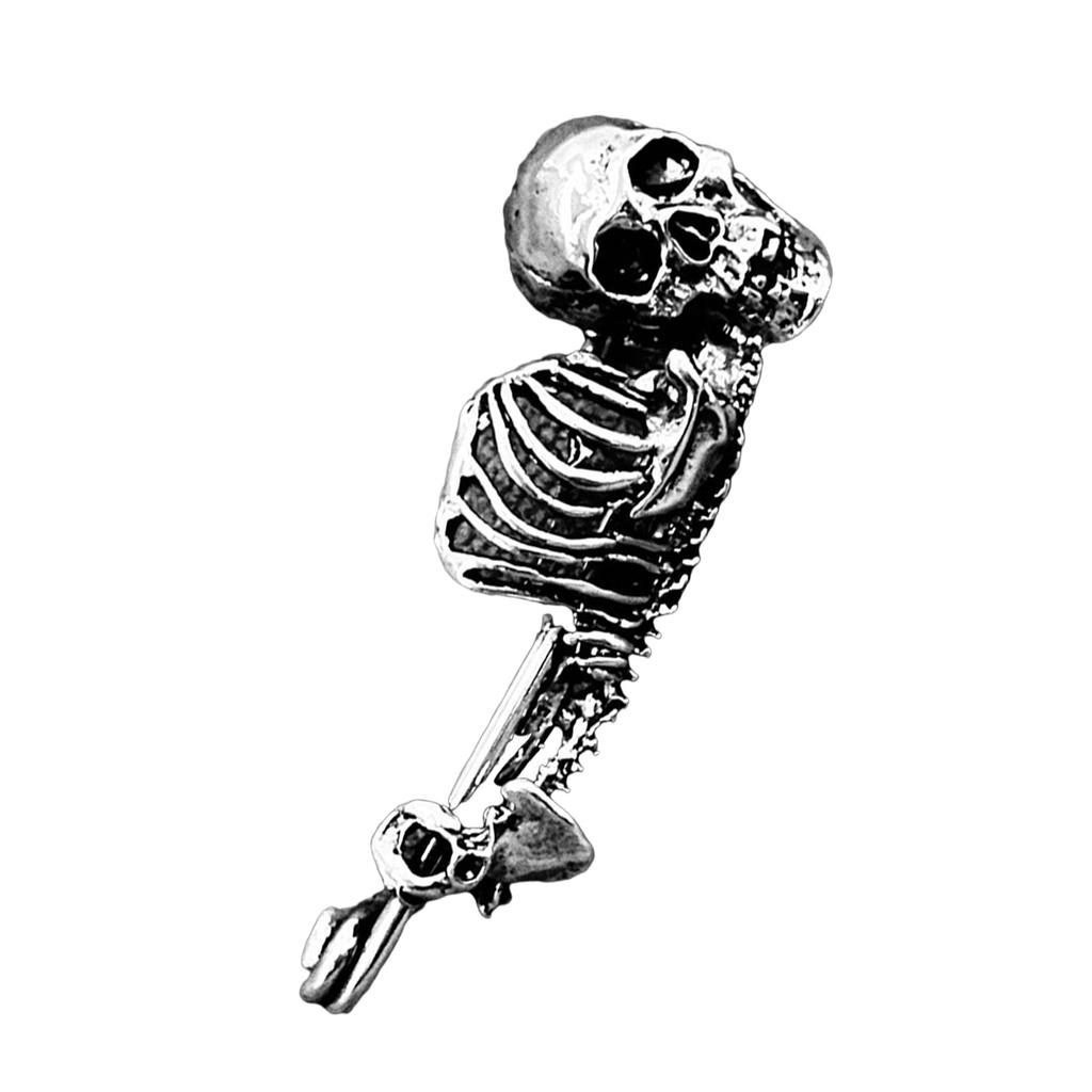 Vintage Skull Brooch Pin Metal Unique Personality Designs for Women Men Unisex Hat & Clothing Decorative Accessories