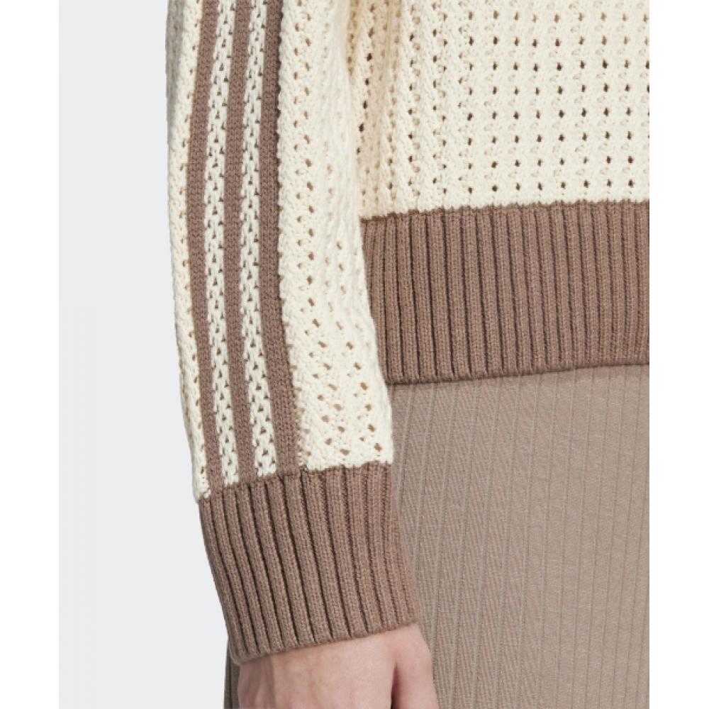 Adidas Knitted Crew Sweatshirt Wonder White Jd0907