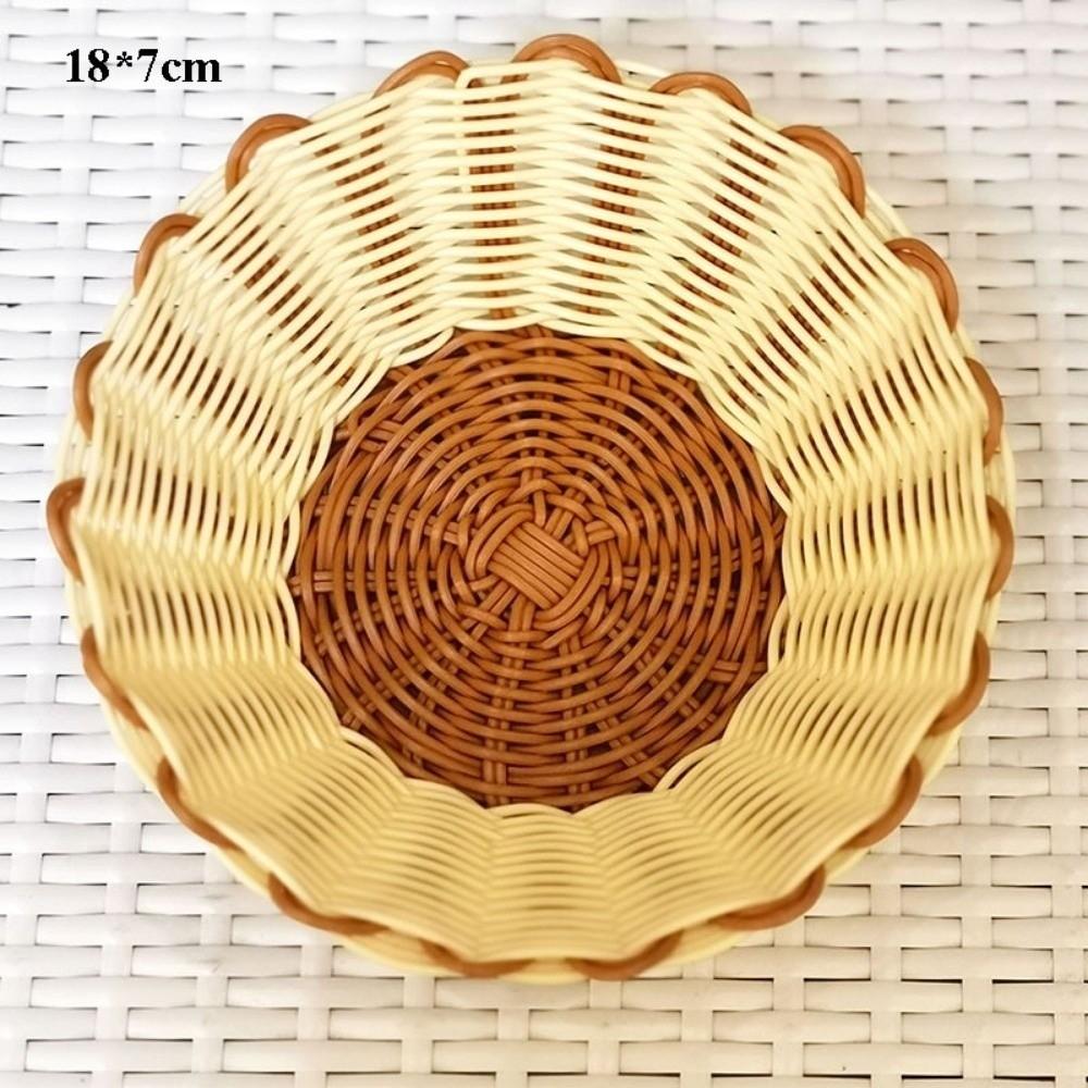 Hardness Rattan Wicker Woven Serving Baskets Handwoven 8 Styles Drain Chopstick Fork Spoon Holder Household Hot Pot Platter