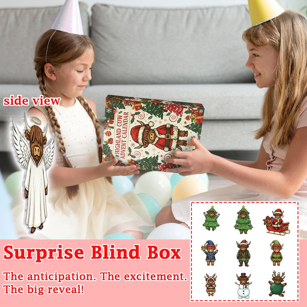 2D Акриловая Подвеска BlindBox Самолет Коробка Рождественский Адвент-Календарь BlindBox Украшение на Рождественскую Елку