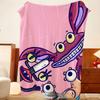 Мультяшное одеяло A-Aaahh Real M-Monsters, Фланелевое, Легкое, Уютное, Прочное, Стираемое, Милое, Крутое