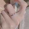Butterfly Zircon Ring Women's Niche Design High-end Sense Simple and Versatile Open Index Finger Ring Ring Head Jewelry