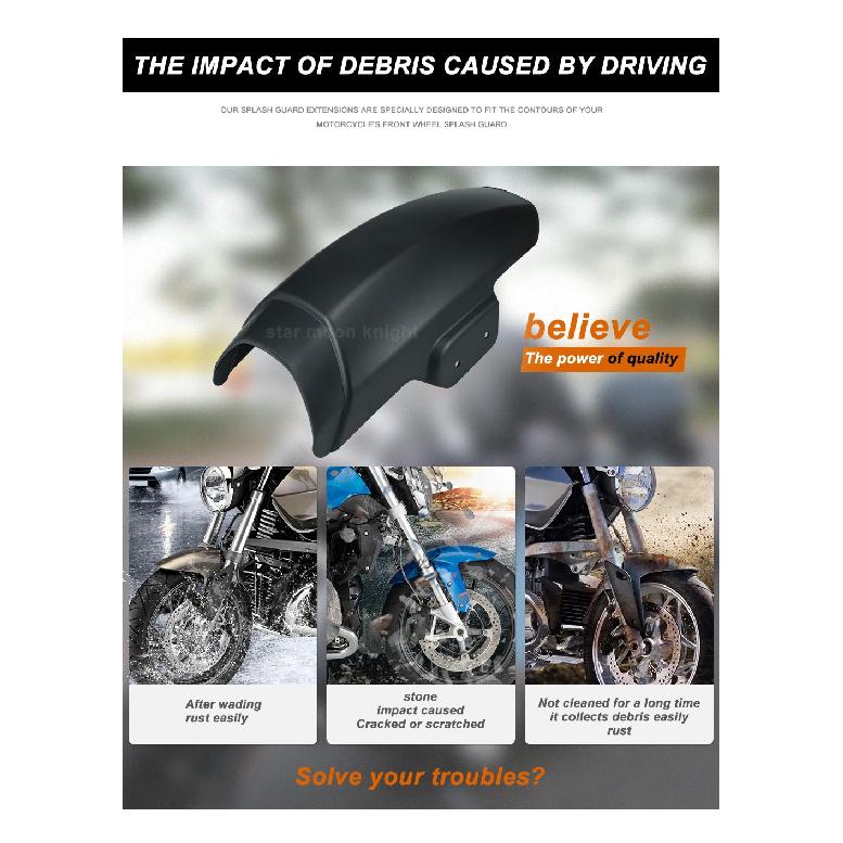 R 1250R 2019- For BMW R1250R R1200R 2015-2018 Front Fender Extensions Fender Extender Splash Accessories