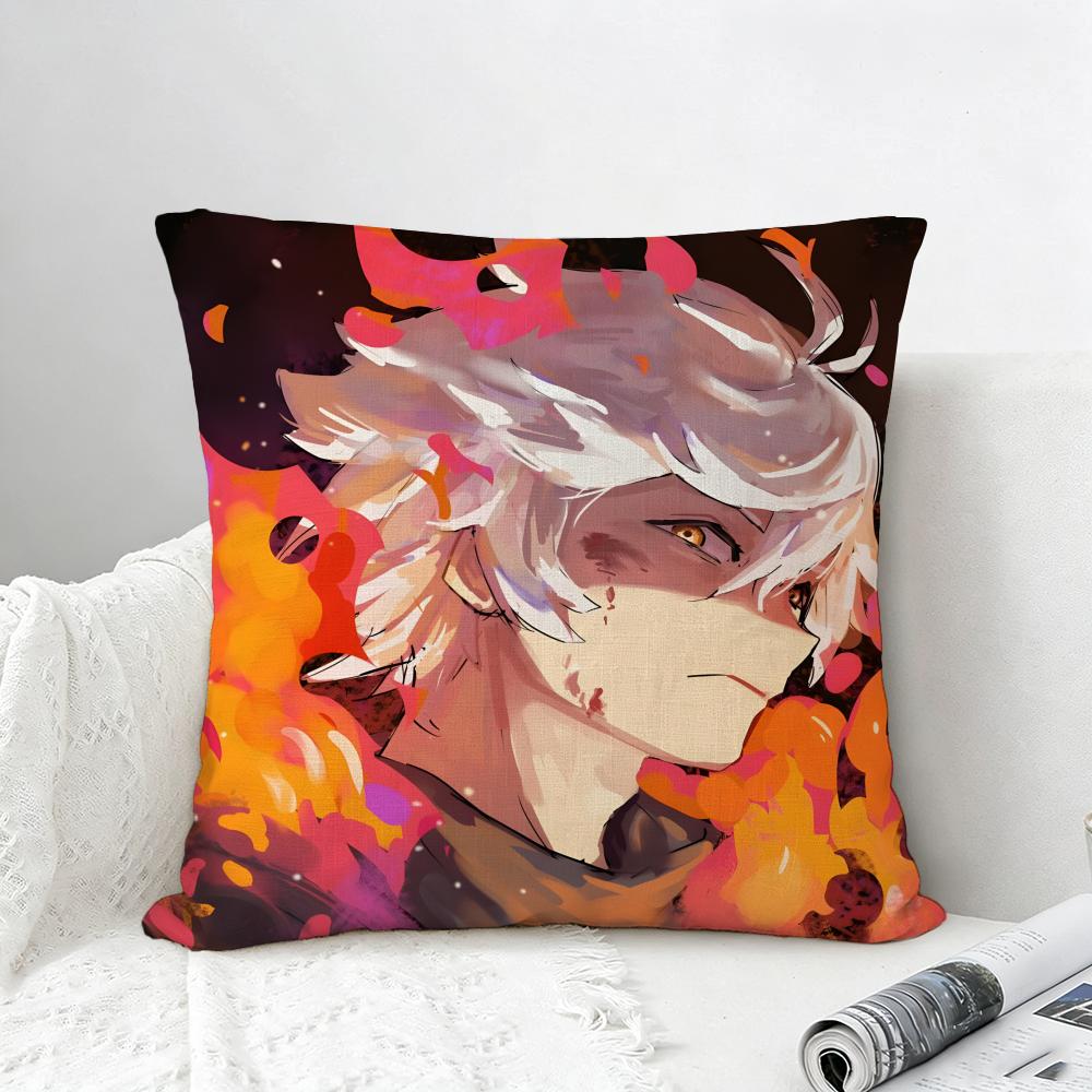 Anime Hells Paradise Cushion Cover Natural Linen Pillowcase Set AllinOne Decor for Sofa Bedroom Chair