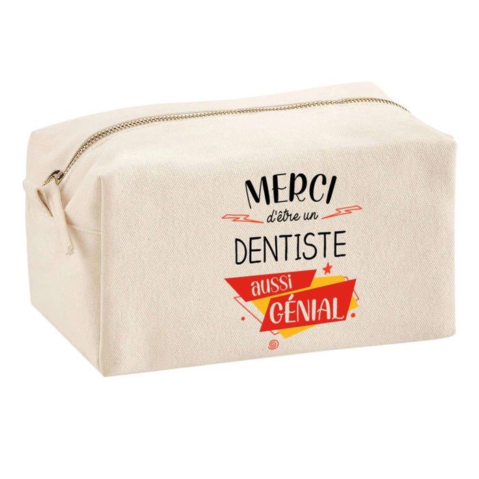 Trousse multifonction Merci Dentiste Génial Cadeau Anniversaire Noël Collègue Remerciement | Trousse Scolaire Fournitures Bureau