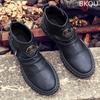 Трендовые мужские ботинки для инструментов в британском стиле с толстой подошвой и круглым носком, удобные модные, пригодные для носки, на открытом воздухе, повседневные, нескользящие, трендовые, большой размер