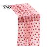Decorative Tulle Table Runner Sheer Runner, Strawberry Cherry Lemon Pattern, Summer Overlay, Seasonal Fruit for Birthday Party Wedding Decor