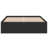 Black Bed Frame 120 x 190 cm Engineered Wood