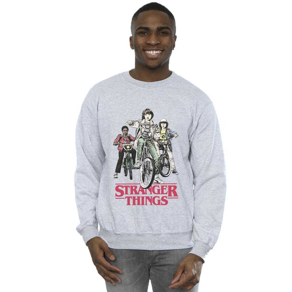 Netflix Mens Stranger Things Retro Bikers Sweatshirt